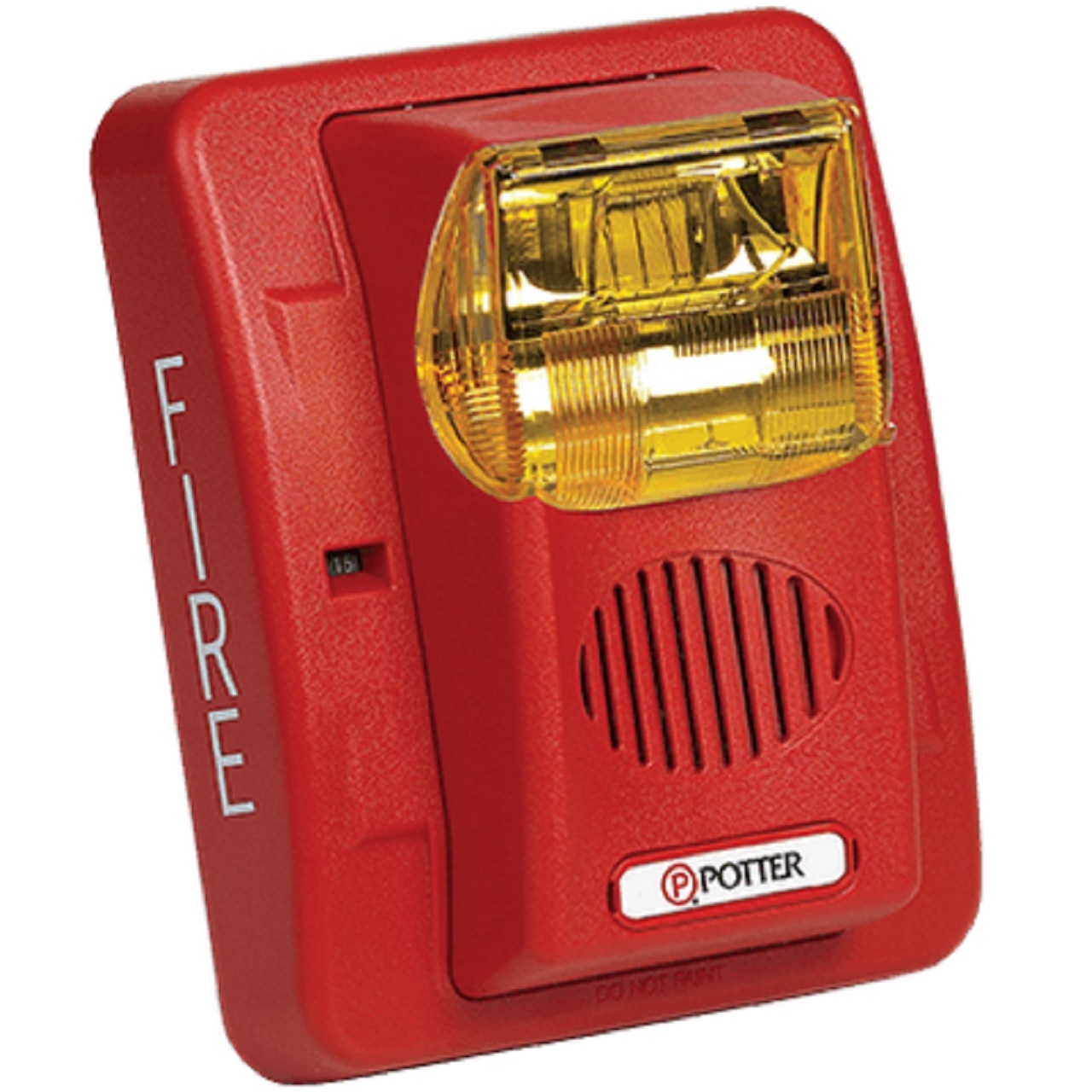 4890122 Potter CHS-24BR Wall Mount Selectable Horn/Strobe Red Body Lens - Blue