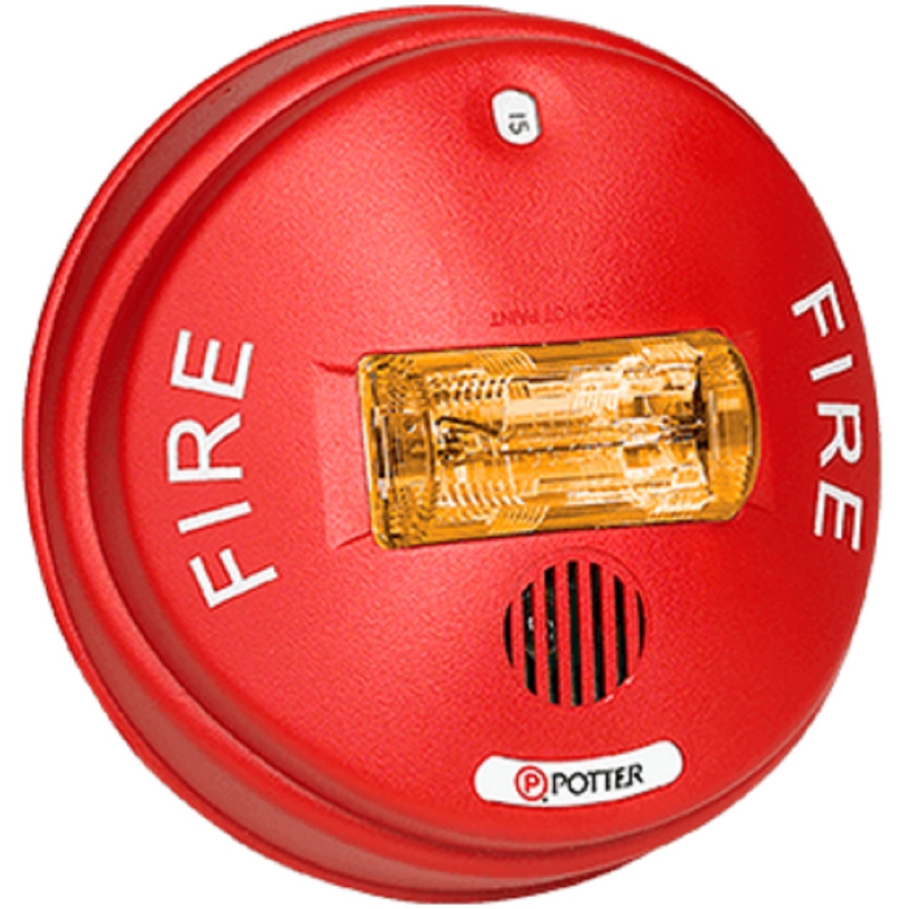 4890135 Potter CCHS-24RW Ceiling Mount Selectable Horn/Strobe Lens White Body - Red