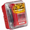 Show product details for 4890167 Potter CHS-24RW-WP Weather Proof Wall Mount Horn/Strobe Colored Lens White Body - Red