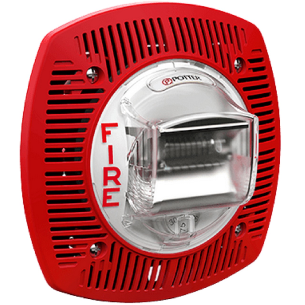 4890212 Potter SPKSTR-24WLPPR Low Profile Wall Mount Speaker Strobe Plain - Red