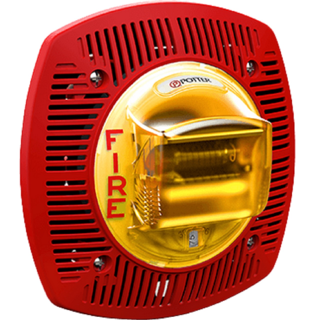 4890224 Potter CSPKSTR-24BR Low Profile Wall Mount Colored Speaker Blue Strobe No Lettering - Red