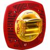 Show product details for 4890225 Potter CSPKSTR-24BW Low Profile Wall Mount Colored Speaker Blue Strobe No Lettering - White
