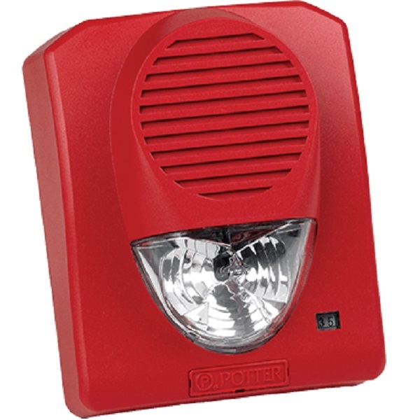 4560060 Potter SL-1224R Wall Mount Select-A-Strobe 12/24V - Red