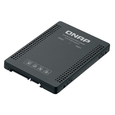 QDA-A2MAR QNAP 2.5" SATA to Dual M.2 2280 SATA Drive Adapter