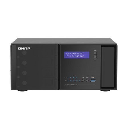 [DISCONTINUED] QGD-3014-16PT-8G-US QNAP 16 Gigabit PoE Ports 140W Total Budget Desktop Web Managed PoE Switch