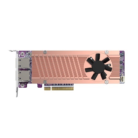 QM2-2P410G2T QNAP 2 x M.2 PCIe Gen4 NVMe SSD & 2 x 10GbE Ports Expansion Cards