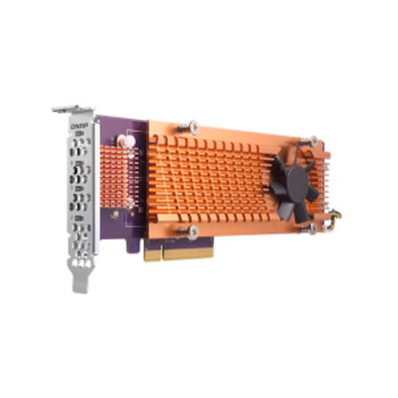 [DISCONTINUED] QM2-4S-240 Quad M.2 SATA SSD expansion card supports up to four M.2 2280 formfactor M.2 SATA SSDs