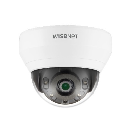 QND-6012R1 Hanwha Techwin 2.8mm 30FPS @ 2MP Indoor IR Day/Night WDR Dome IP Security Camera 12VDC/PoE