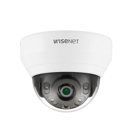 QND-7012R Hanwha Techwin 2.8mm 30FPS @ 4MP Indoor IR Day/Night WDR Dome IP Security Camera 12VDC/PoE