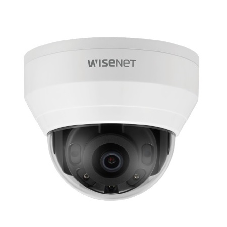 QND-8020R Hanwha Techwin 4.0mm 30FPS @ 5MP Indoor IR Day/Night WDR Dome IP Security Camera 12VDC/POE