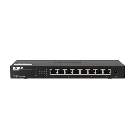 [DISCONTINUED] QSW-1108-8T-US QNAP Desktop Unmanaged Switch, 8 Port 2.5Gbps Auto Negotiation (2.5G/1G/100M) RJ45 Port, Realtek RTL8371