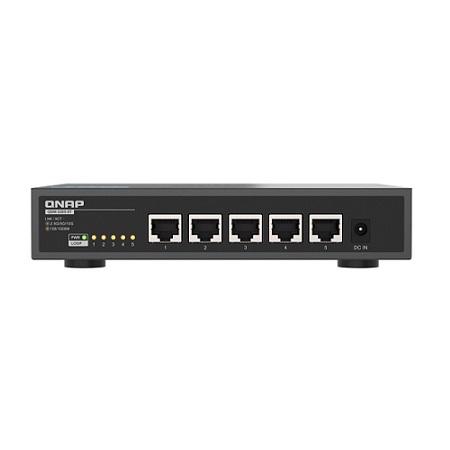 QSW-3205-5T-US QNAP Desktop Unmanaged Switch 5 10BASE-T 5-Speed Auto Negotiation (10G/5G/2.5G/1G/100M) Port