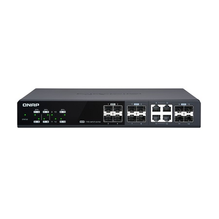 [DISCONTINUED] QSW-M1204-4C-US QNAP 8 x 10GbE Ports Plus 4 x 10GbE/RJ45 Combo Ports Web Managed Switch
