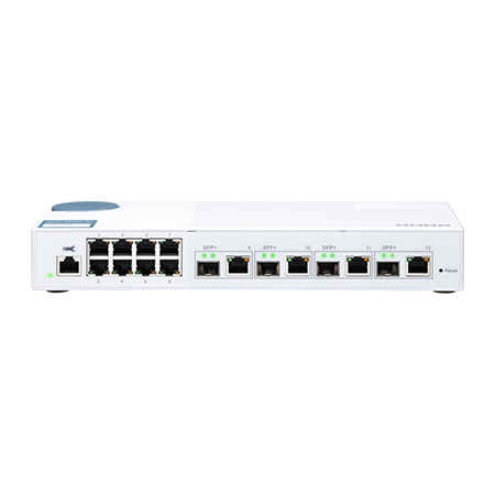 QSW-M408-4C-US QNAP 8 x 1GbE Ports Plus 4 x 10GbE SFP/RJ45 Ports Layer 2 Web Managed Switch