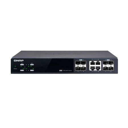 QSW-M804-4C-US QNAP 4 x 10GbE Ports Plus 8 x 10GbE/RJ45 Combo Ports Web Managed Switch