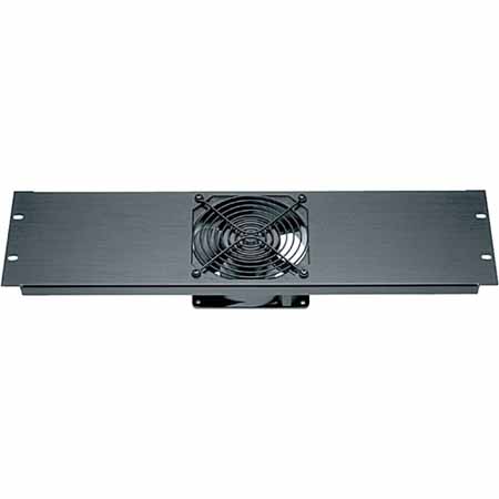 QTFP-1 Middle Atlantic Quiet Fan Panel Assembly - One 120 VAC Fan, 3 Space Textured Finish
