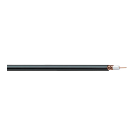 R001510WBTPOLYM1B Remee 20 AWG Shielded Solid Bare Copper Non-Plenum CCTV Coaxial Cable - 1000' Reel - Black