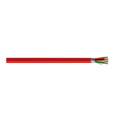 R00304M1R Remee 16 AWG 4 Conductors Shielded Solid Bare Copper FPLR Non-Plenum Fire Alarm Cables - 1000' Reel - Red