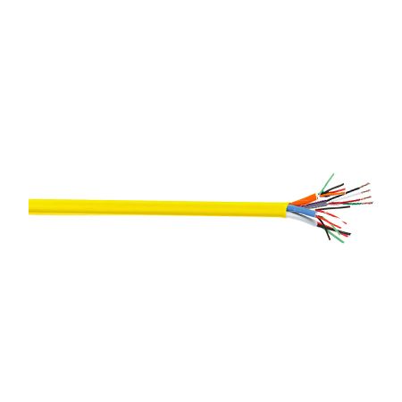 R00907M1Y Remee 22 AWG 6 Conductors Shielded, 22 AWG 4 Conductors Unshielded, 22 AWG 2 Conductors Unshielded,18 AWG 4 Conductors Unshielded Stranded Bare Copper CMR Non-Plenum Access Control Cable - 1000' Reel - Yellow