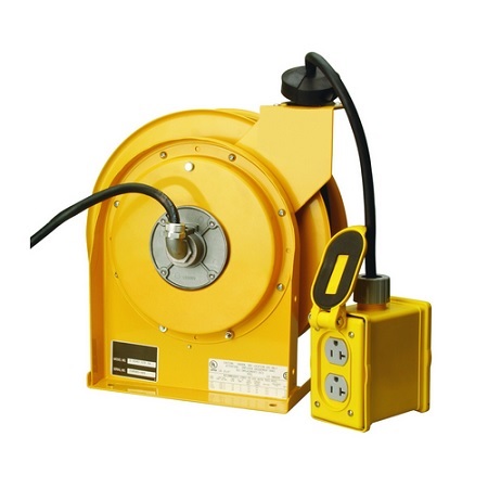 R112718845 Southwire Tools and Equipment 45 Feet 12/3 Sjeow Heavy Duty Retractable Cord Reel Duplex GFCI GCM Outlet Box