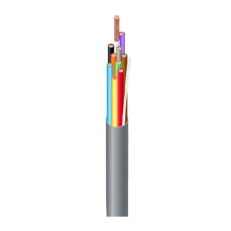 R20025-1B Southwire 22 AWG 8 Conductors Unshielded Stranded Bare Copper CMR/CL3R Non-plenum Cable - 1000' Pull Box - Gray