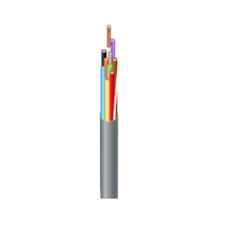 R50003-1A Southwire 16 AWG 2 Conductors Unshielded Stranded Bare Copper CMR/CL3R/FPLR Non-plenum Cable - 1000' Reel - Gray