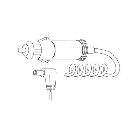 RA8 Vanco Cable Cigarette Plug / Right Angle 1.3mm x 3.5mm Plug 10ft