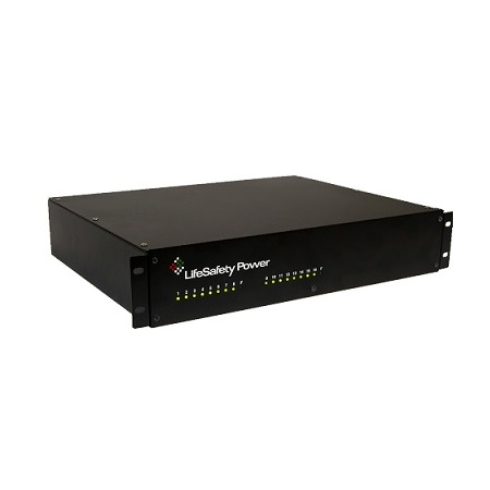 RD250 LifeSafety Power RD250 Series 20 Amp 12VDC Access Control and CCTV Power Supply in UL Listed Indoor 19" W x 3.5" H x 14" D Rackmount Electrical Enclosure