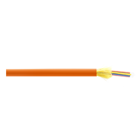 REMEX330622JZIALR-3281 Remee 6 Fiber Tight-Buffered Multimode OM1 OFCP Plenum Distribution - Aluminum Armored Fiber Optic Cable - 3281' Spool - Orange