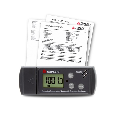 RHDL40-NIST Triplett Temperature/ Humidity/Barometric Pressure PDF Datalogger with Cert. of Traceability to NIST