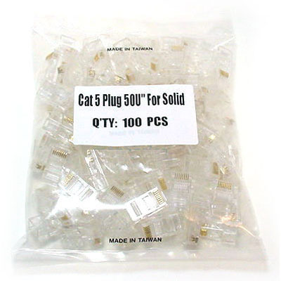 20-5703 Datacomm Modular Plugs RJ45 - 100 PACK
