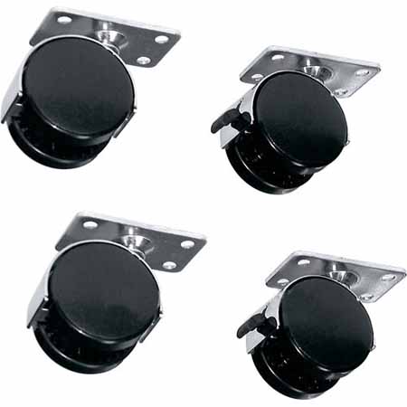 RKW Middle Atlantic Caster Kit for RK's and BRK's with 2 Locking Wheels