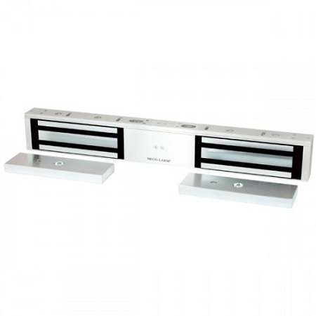 E-941DA-1K2P Seco-Larm 1200 lb. (545 kg) Double Door Electromagnetic Lock w/ Bond Sensor
