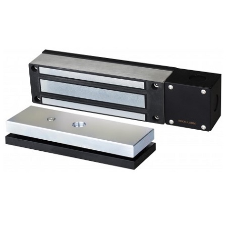 E-942FC-1K3SQ Seco-Larm Weatherproof 1300lb. Electromagnetic Gate Lock w/ Weldable Brackets