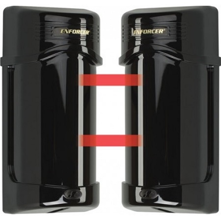 E-964-D390Q Seco-Larm 390ft (120m) Outdoor Twin Photobeam Multi-Frequency Detector
