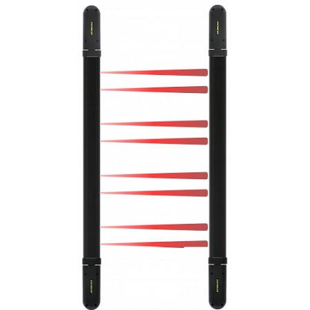 E-9643-4B190Q Seco-Larm Long-Range Barrier Sensor Four Pairs of Beams Black Enclosure