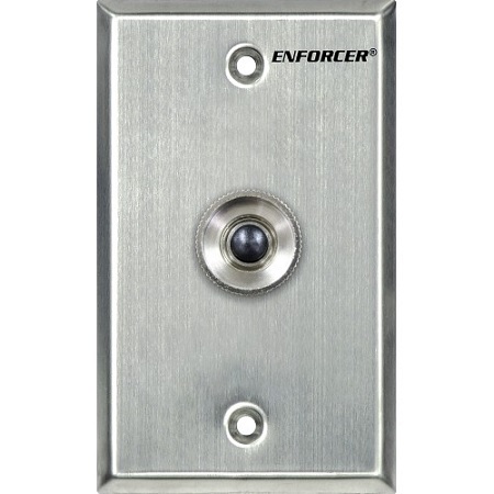 SD-7201KBQ Seco-Larm Black Button Single-Gang Request-To-Exit Plate