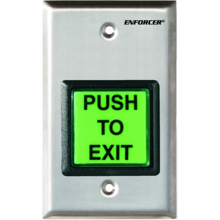 SD-7202GC-PTQ Seco-Larm Stainless-Steel Illuminated Request-To-Exit Plate w/ Timer
