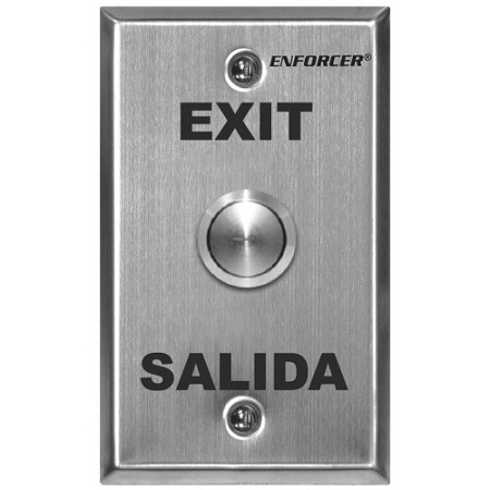 SD-7204SGEX1Q Seco-Larm Vandal-Resistant Stainless-Steel Single-Gang Request-To-Exit Plate