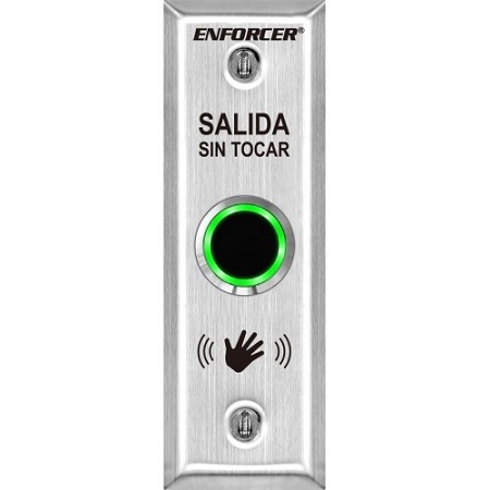 SD-9163-KS1Q Seco-Larm "No Touch" Slimline Outdoor Request-To-Exit Plate w/ Timer - Spanish