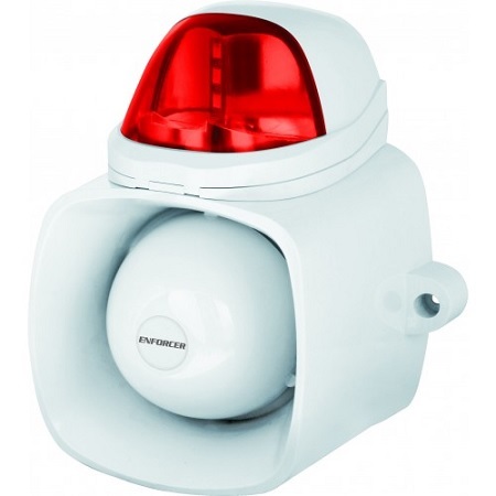 SH-816S-SQ/R Seco-Larm Indoor/Outdoor Self-Contained Siren/Strobe 9-15VDC - Red