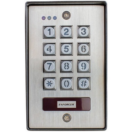 SK-1123-SPQ Seco-Larm Surface-Mount Outdoor Illuminated Stand-Alone Keypad with proximity reader