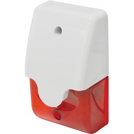 SL-1312-SA/R Seco-Larm Indoor/Outdoor 110dB Mini Siren - Red Strobe