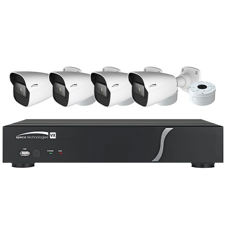 ZIPT4B1 Speco Technologies 4 Channel HD-TVI DVR Up to 60FPS @ 1080p - 1TB w/ 4 x Outdoor IR Bullet Cameras