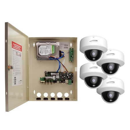 ZIPTW4D1 Speco Technologies 4 Channel HD-TVI DVR Up to 60FPS @ 1080p - 1TB w/ 4 x Outdoor IR Dome Cameras