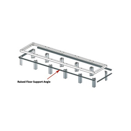 SANGLE24-1-48 Middle Atlantic Raised-Floor Support Angles Front Back and Sides for Use with Rib-1-SNE24-48