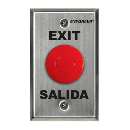 SD-7201RCPE1Q Seco-Larm 1½" Red mushroom-cap button
