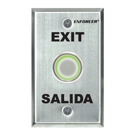 SD-7257-SSTQ Seco-Larm Dual-Color Vandal-Resistant RTE Plate with Buzzer and Timer