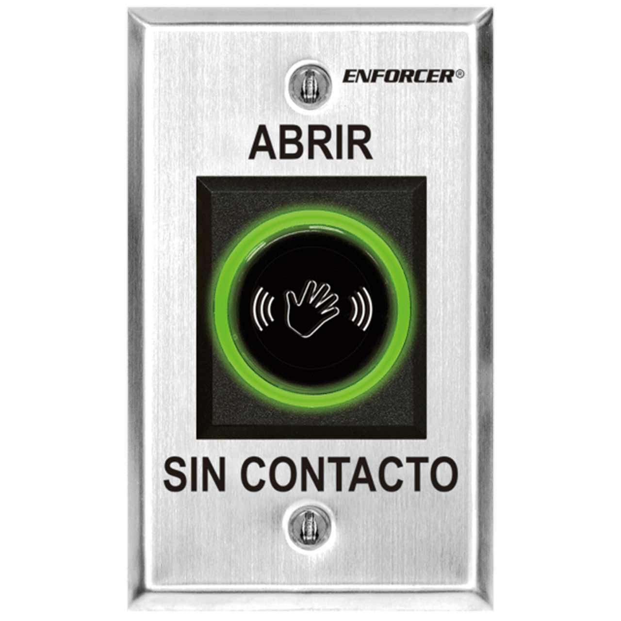 SD-927PKC-NSQ Seco-Larm "No Touch" Single-Gang Indoor Request-To-Exit Plate - Spanish