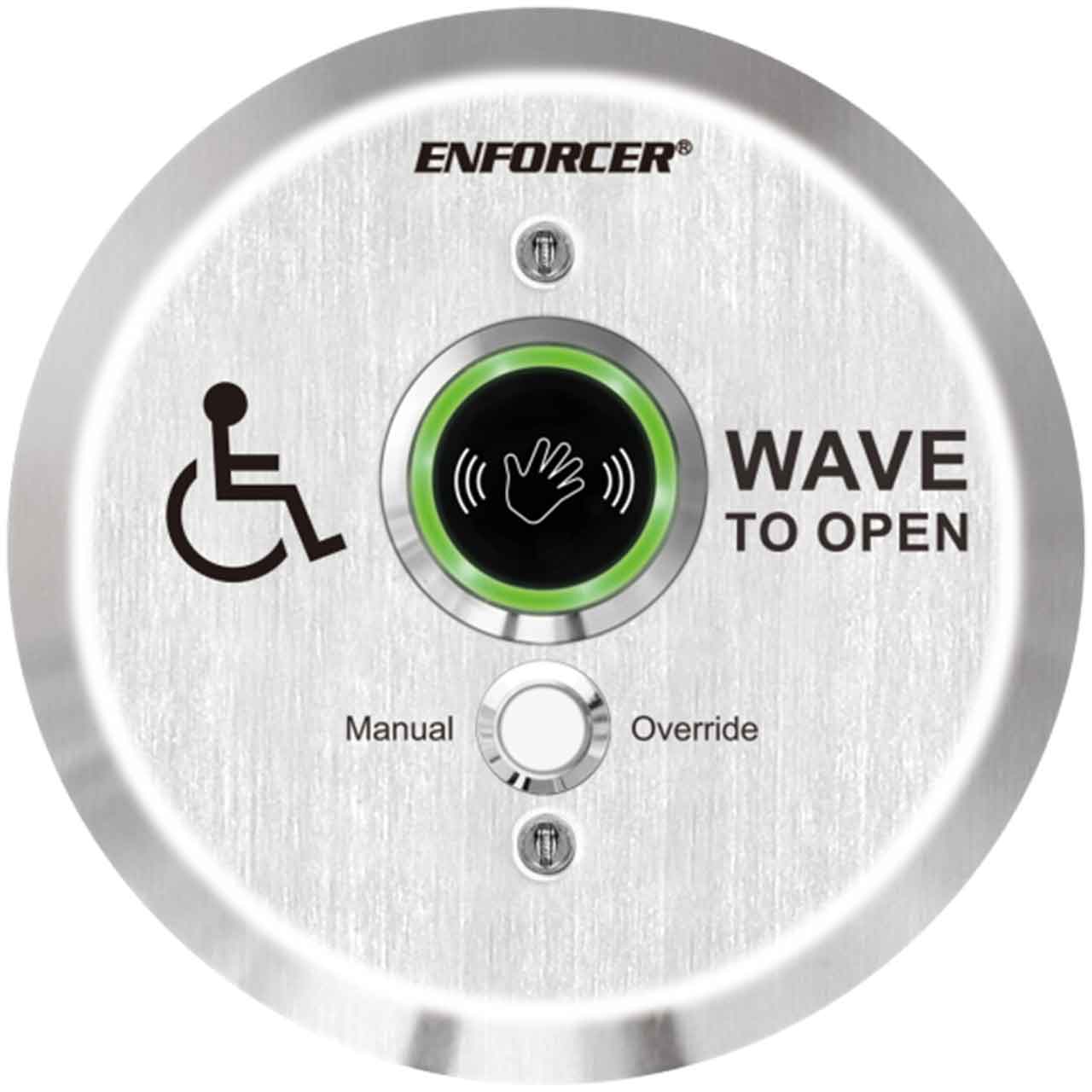 SD-9563-KSVQ Seco-Larm 6" Round IR Wave-to-Open Sensor with Manual Override